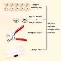 Handheld Button Pliers with 100 Buttons