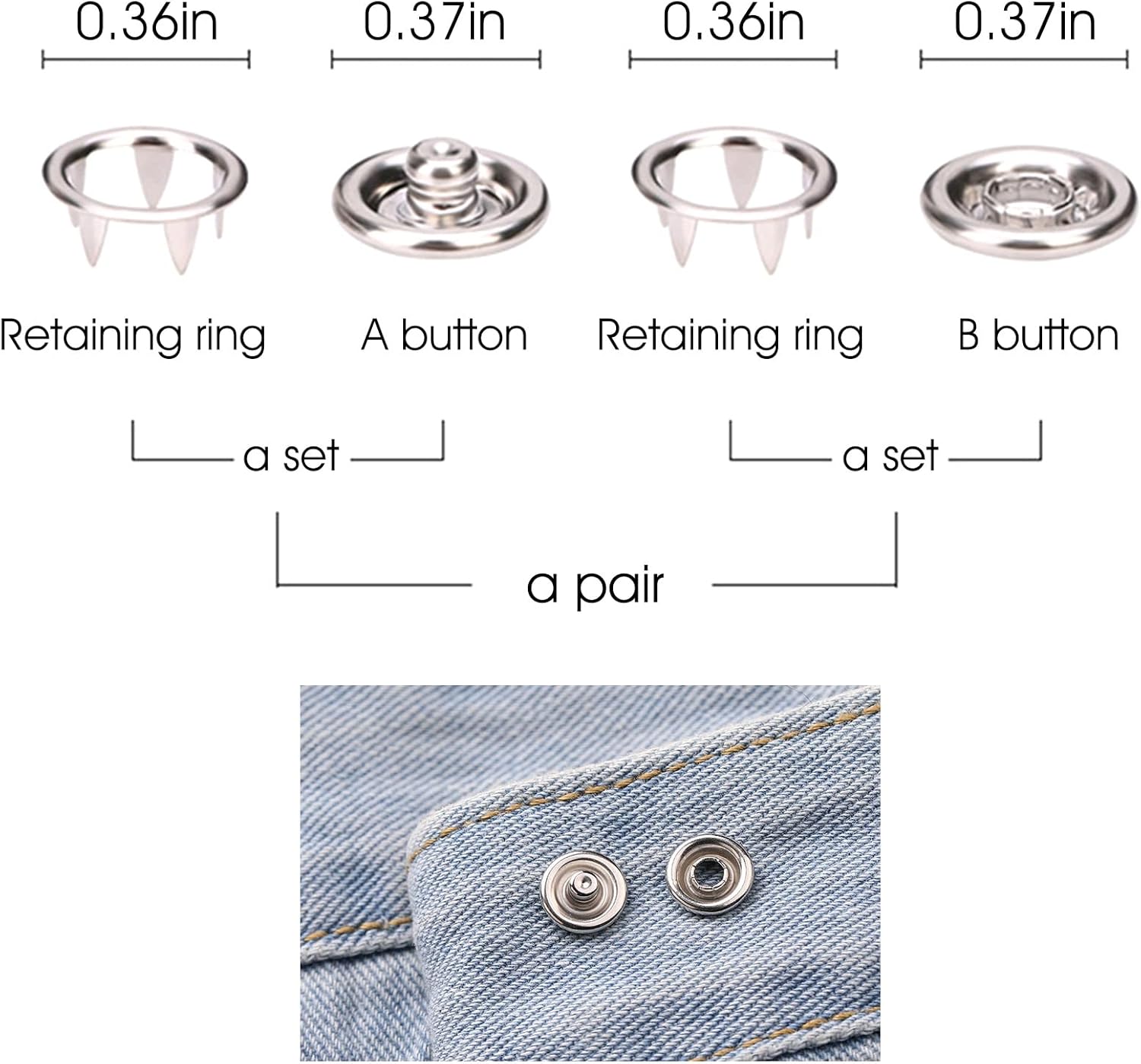 Handheld Button Pliers with 100 Buttons