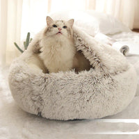 Plush Shell Pet Nest Pet Cozy Nook Bed-Veeddydropshipping