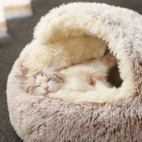 Plush Shell Pet Nest Pet Cozy Nook Bed-Veeddydropshipping