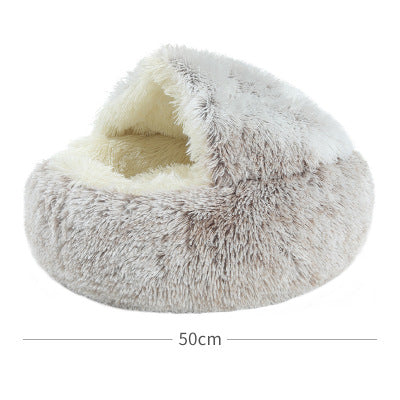 Plush Shell Pet Nest Pet Cozy Nook Bed-Veeddydropshipping