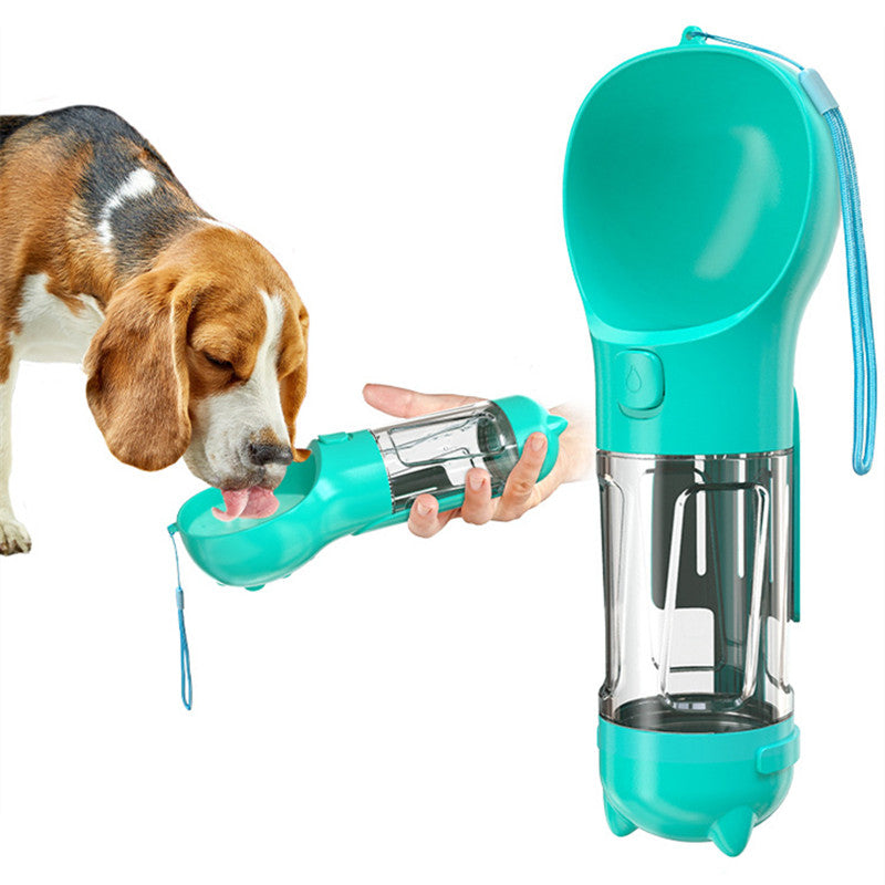 Portable 5 in 1 Pet Water Bottle Feeder Bowl Garbage Bag